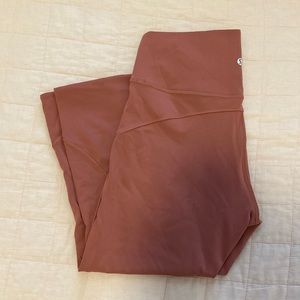 lululemon spiced chai crop leggings 19” inseam wundertrain